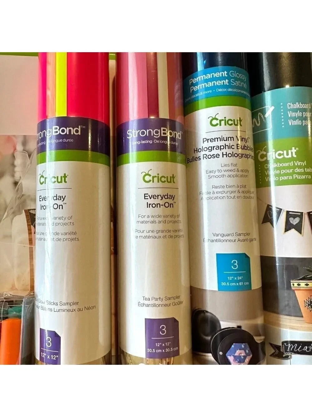 Cricut Lot Vinyl Pen Set Iron On HTV Holographic Removable Sampler Craft Gift